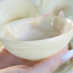 Green Onyx Bowl! This Green Crystal Display Bowl is perfect for holding trinkets & crystal tumbles.