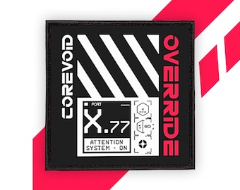 OVRGOD cyberpunk opstrijkpatch – Techwear Warcore Tactical Streetwear Cosplay futuristische uitrusting