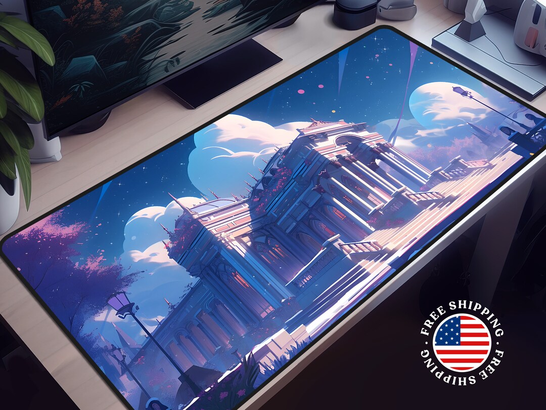 Lofi Anime Desk Mat, Lofi Vaporwave Desk Mat,kawaii Decor,desk Decor