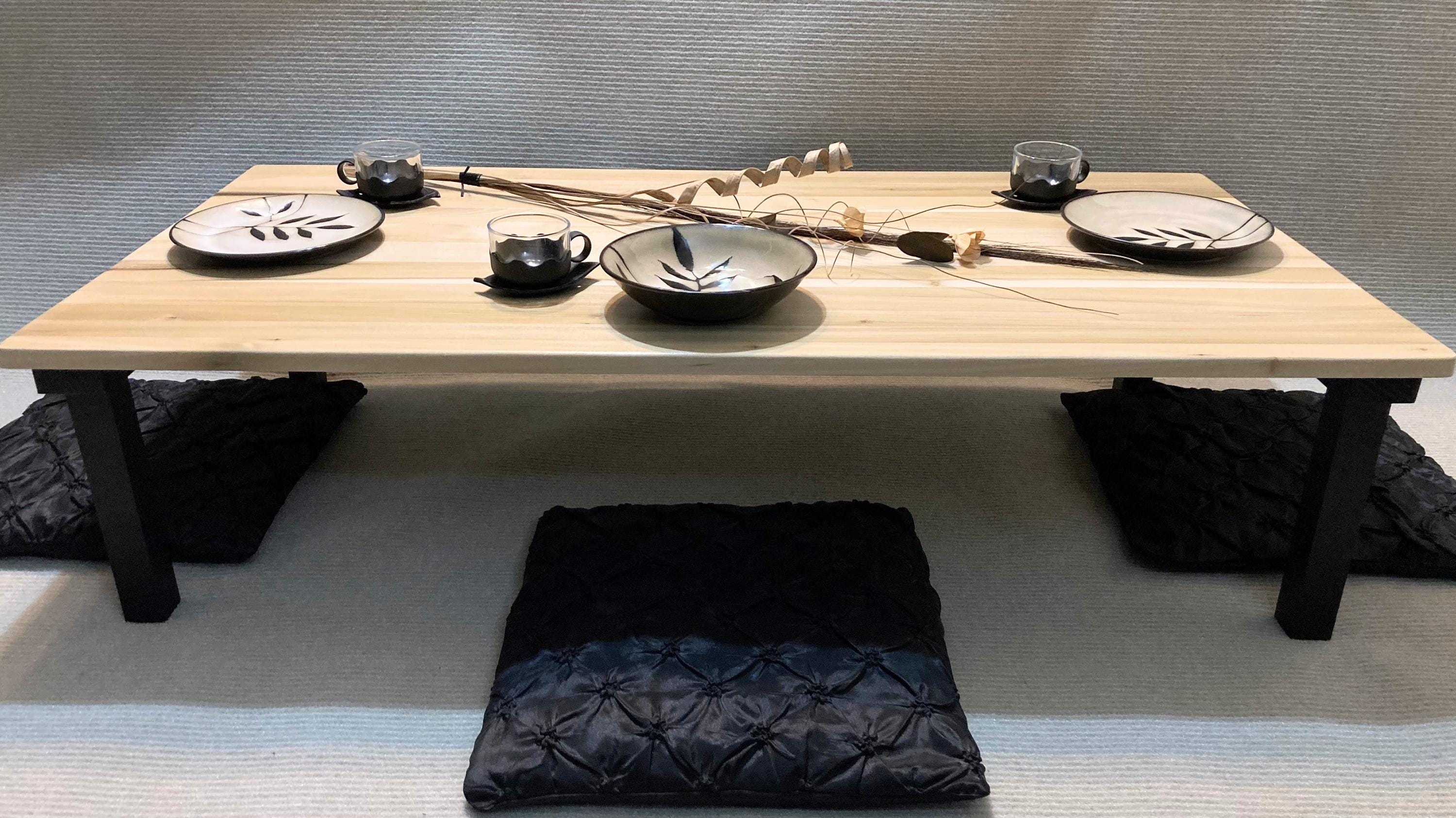 Chabudai Dining Table Low Dining Table Japanese Dining Table 4 Lengths 36 46 56 66 X 24wide 4 Heights Poplar made to Order Etsy