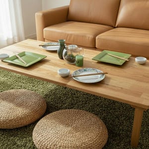 Red Oak Chabudai | Handcrafted Japanese Low Dining Table | Coffee Table | Made to Order