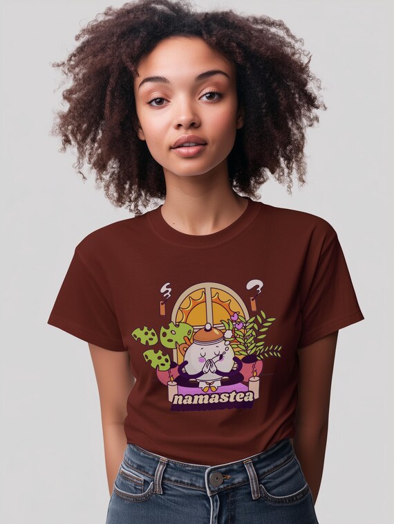 Cute Namastea Tea Pot T-Shirt - Soft & Stylish Tee Gift for Tea Lovers