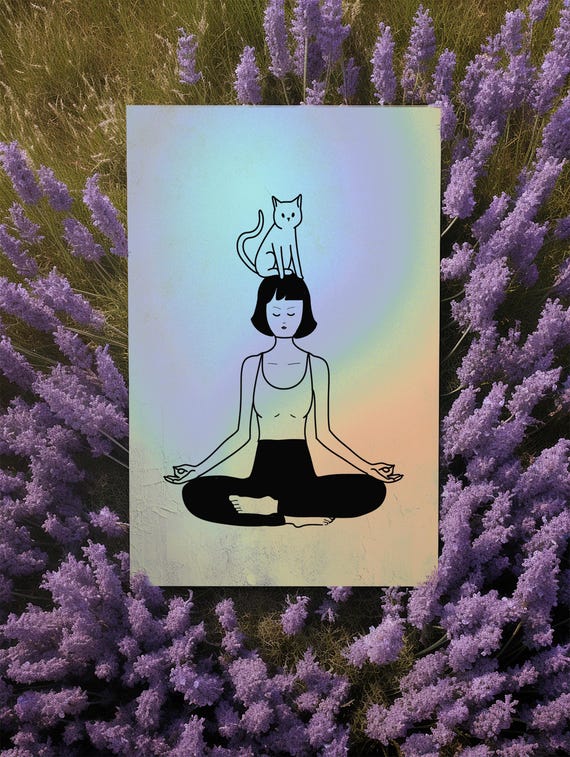 Zen Cat Poster Premium Mat Paper