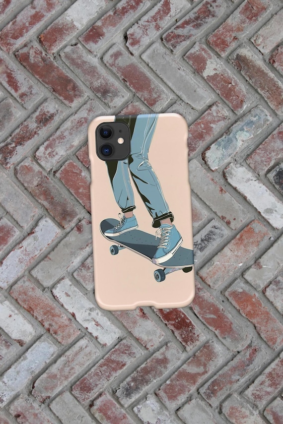 Skateboard Glossy Phone Case Cover for iPhone Android Slim Protective Stylish Phone Case Cover Gift