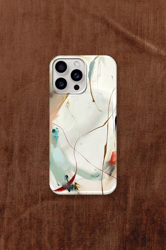 Abstract Painting Glossy Phone Case Cover for iPhone Android Slim Protective Stylish Phone Case Cover Gift