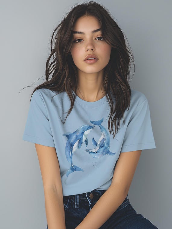 Cute Dolphins T-Shirt - Comfy Tee for Ocean Lovers - Perfect Gift!