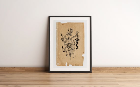 Creepy Fairy,Digital,Print Download,Modern Wall Decor,Printable Wall Art