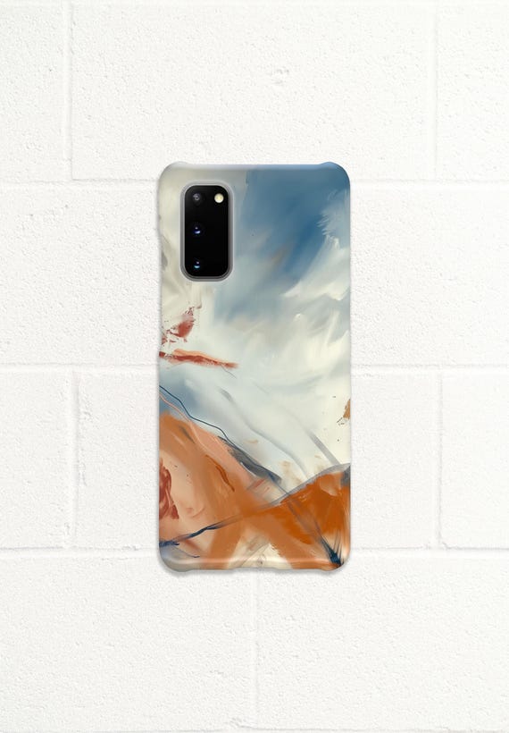 Abstract Land Painting Glossy Phone Case Cover for iPhone Android Slim Protective Stylish Phone Case Cover Gift