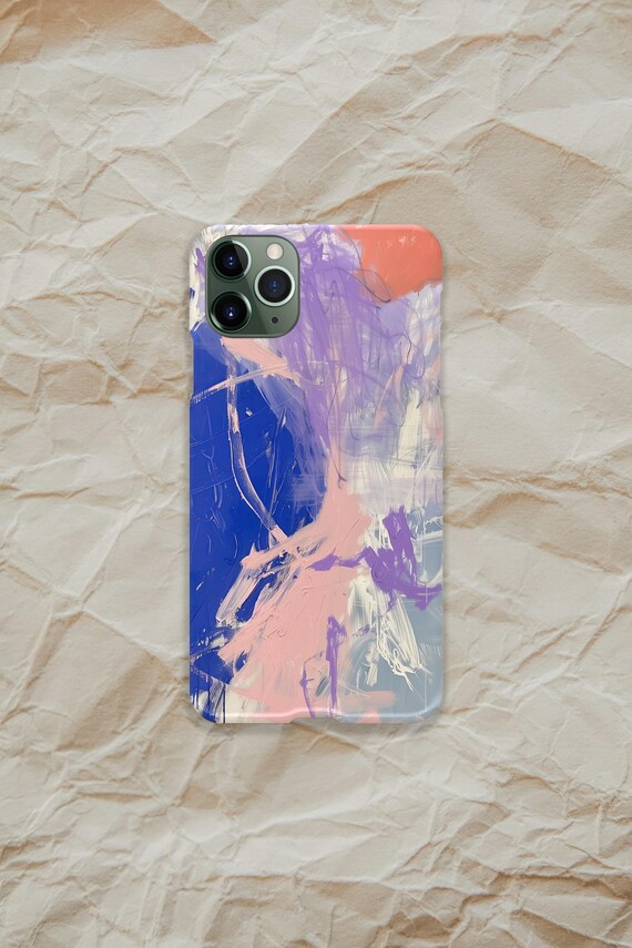 Abstract Painting Glossy Phone Case Cover for iPhone Android Slim Protective Stylish Phone Case Cover Gift