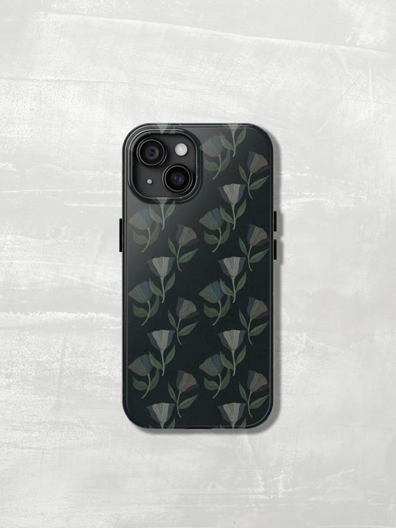 Dark Floral IPhone Case — Choose Tough or Slim