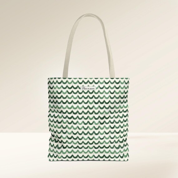 Now or Never Wave Pattern Tote Bag – Bold & Nautical Everyday Carryall