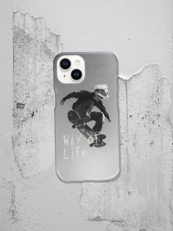 Skateboarding Glossy Phone Case Cover for iPhone Android Slim Protective Stylish Phone Case Cover Gift