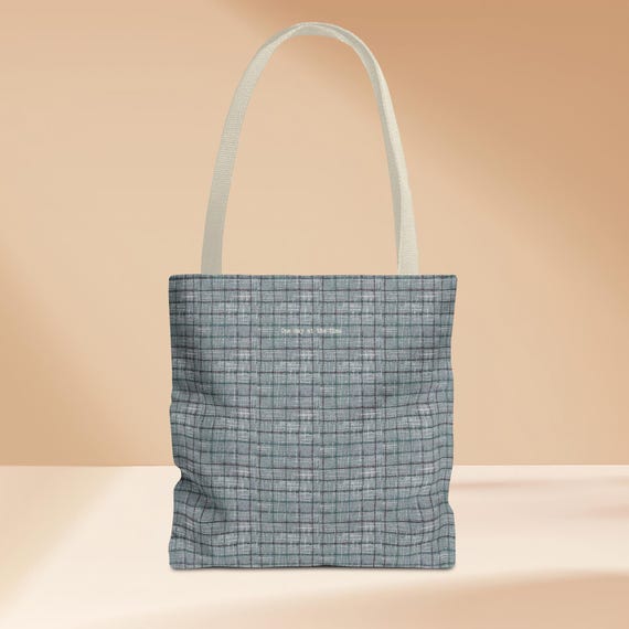 One Day at a Time - Plaid Tote Bag – Calm & Motivational Everyday Carryall