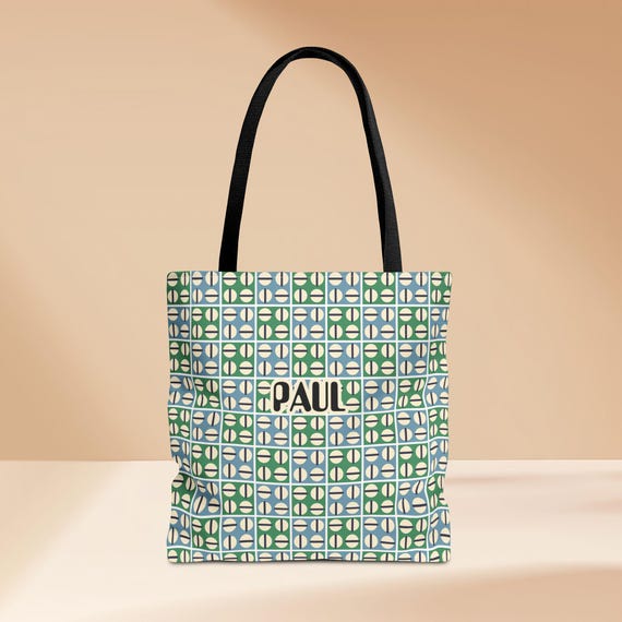 Retro Geometric Tote Bag, Bauhaus Design, Stylish Market Bag, Fashionable Shoulder Bag, Vintage Inspired Carryall, Chic Graphic Handbag