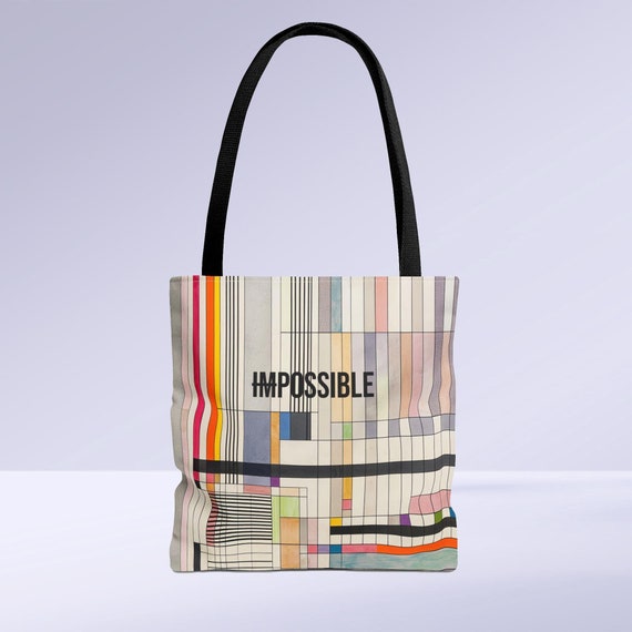 Im-possible Modern Art Tote Bag – Bold & Inspirational Everyday Carryall