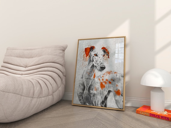 Punk dog, Digital Print Download,Modern Wall Decor,Printable Wall Art