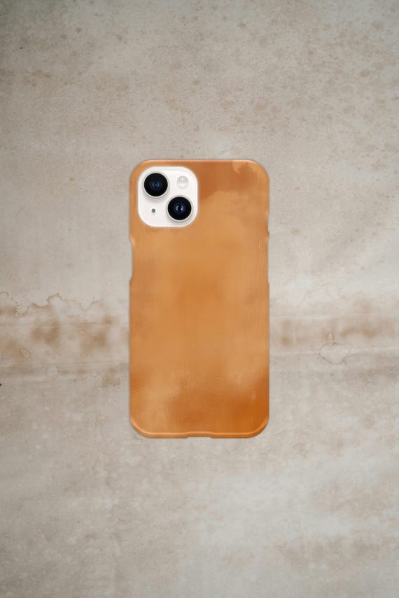 Brown Patina Texture Glossy Phone Case Cover for iPhone Android Slim Protective Stylish Phone Case Cover Gift