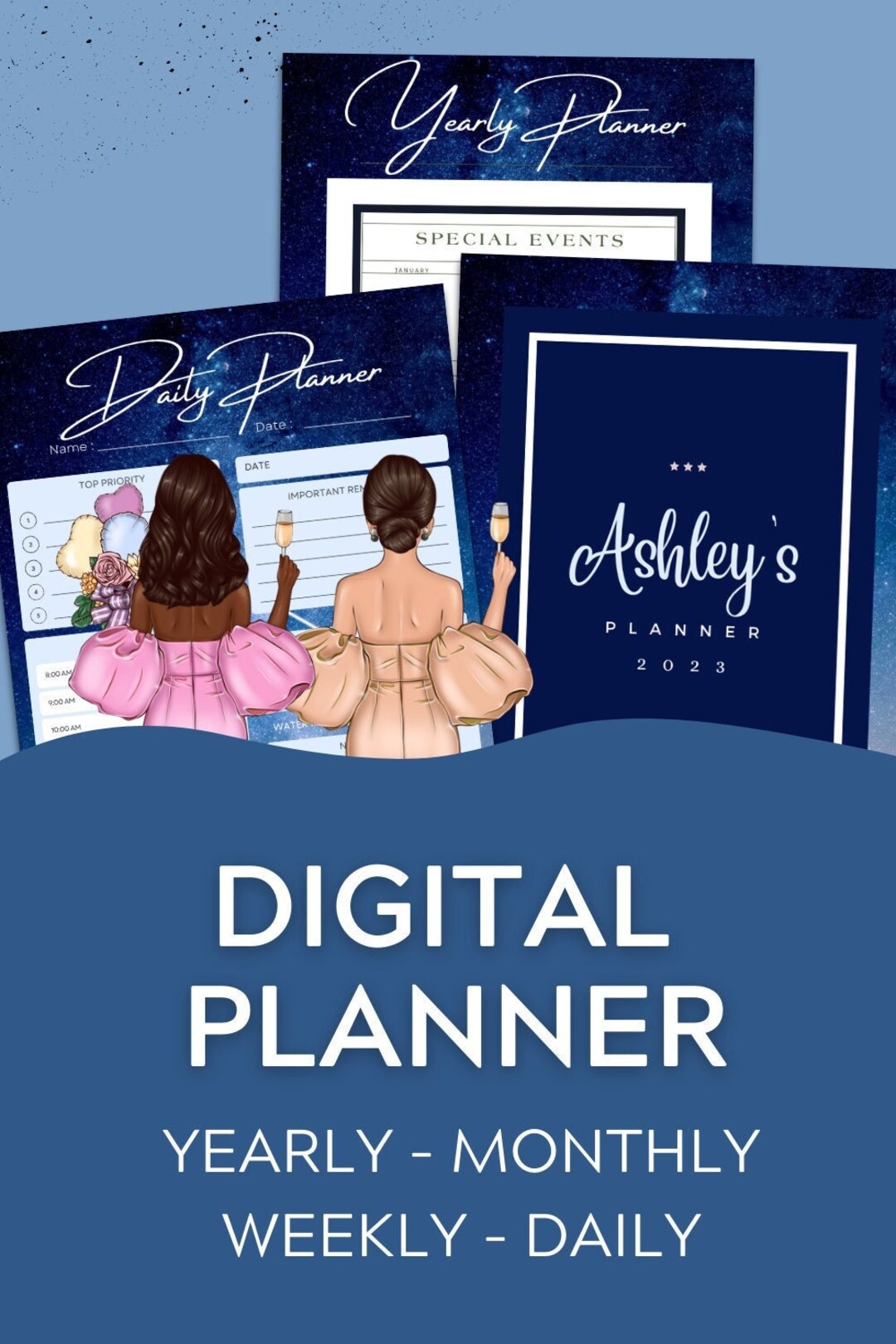 Digital Planner 2023 Undated Digital Planner Goodnotes Etsy