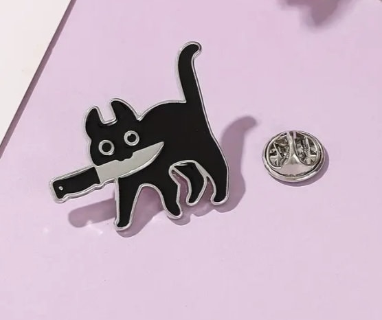 Funny Cat Button Badge Did You Pspsps My Girl? brooches Bags Clothes Lapel  Pins Fun Enamel Badges Jewelry Gifts