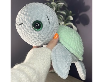 Handmade Crochet Jambo Turtle, Turtle Toy, Turtle pillow. Christmas Gift, Christmas gift for Kids.