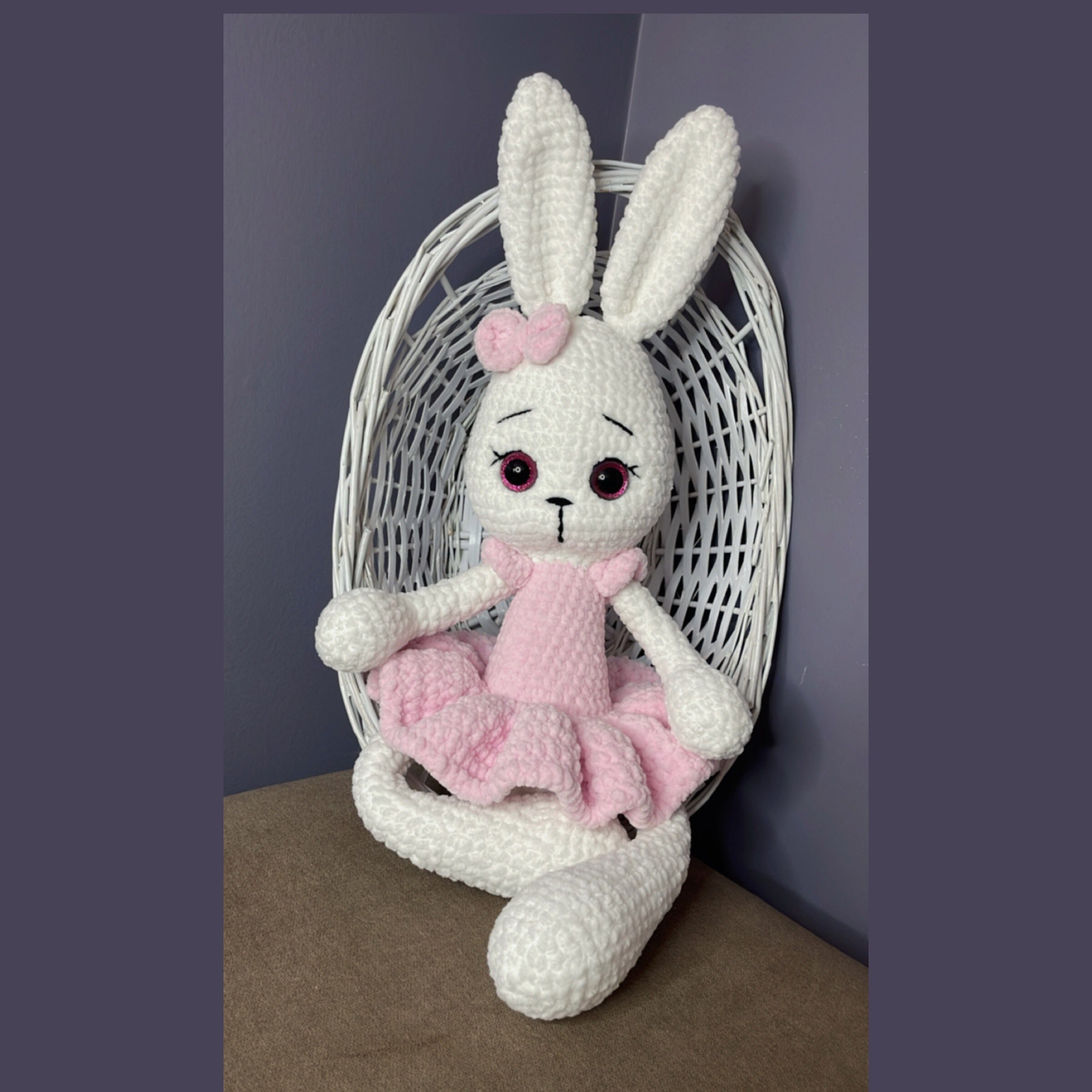 Crochet Ballerina Bunny in A Dress, Christmas Gift, Christmas Gift for ...