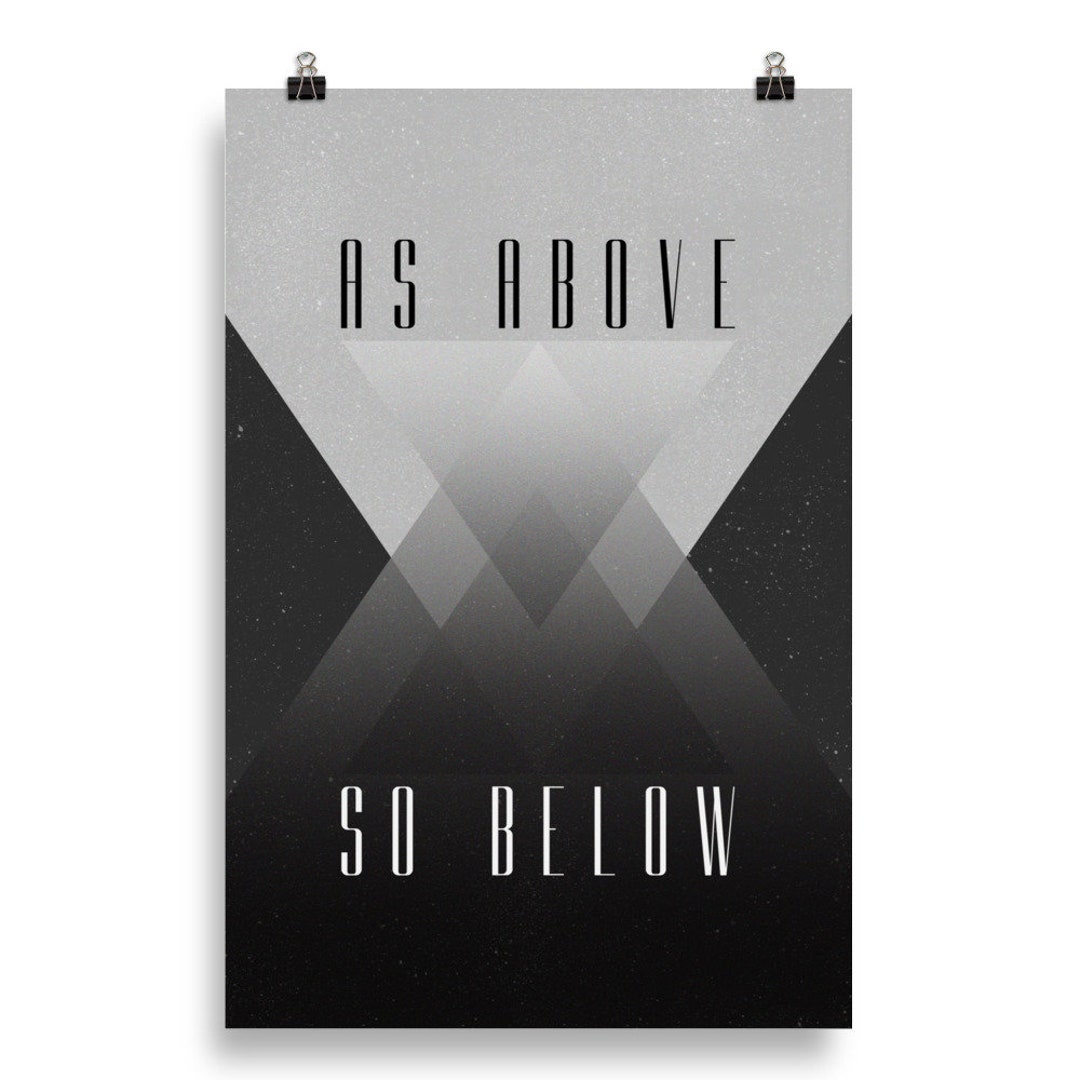 As Above so Below Poster - Etsy