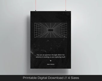 You Are An Aperture... Alan Watts Inspired Printable Poster