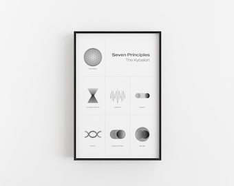 7 Hermetic Principles - Minimalist Wall Poster