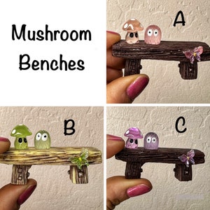 Decorated bench for jumping spider enclosure