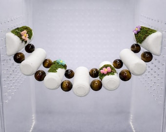 Pont de fleurs d'araignées sauteuses | Décor d'enceinte d'araignée | Accessoire pour terrarium