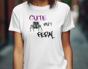 Jumping Spider T-Shirt, Cute But Feral, Unisex Athletic Fit