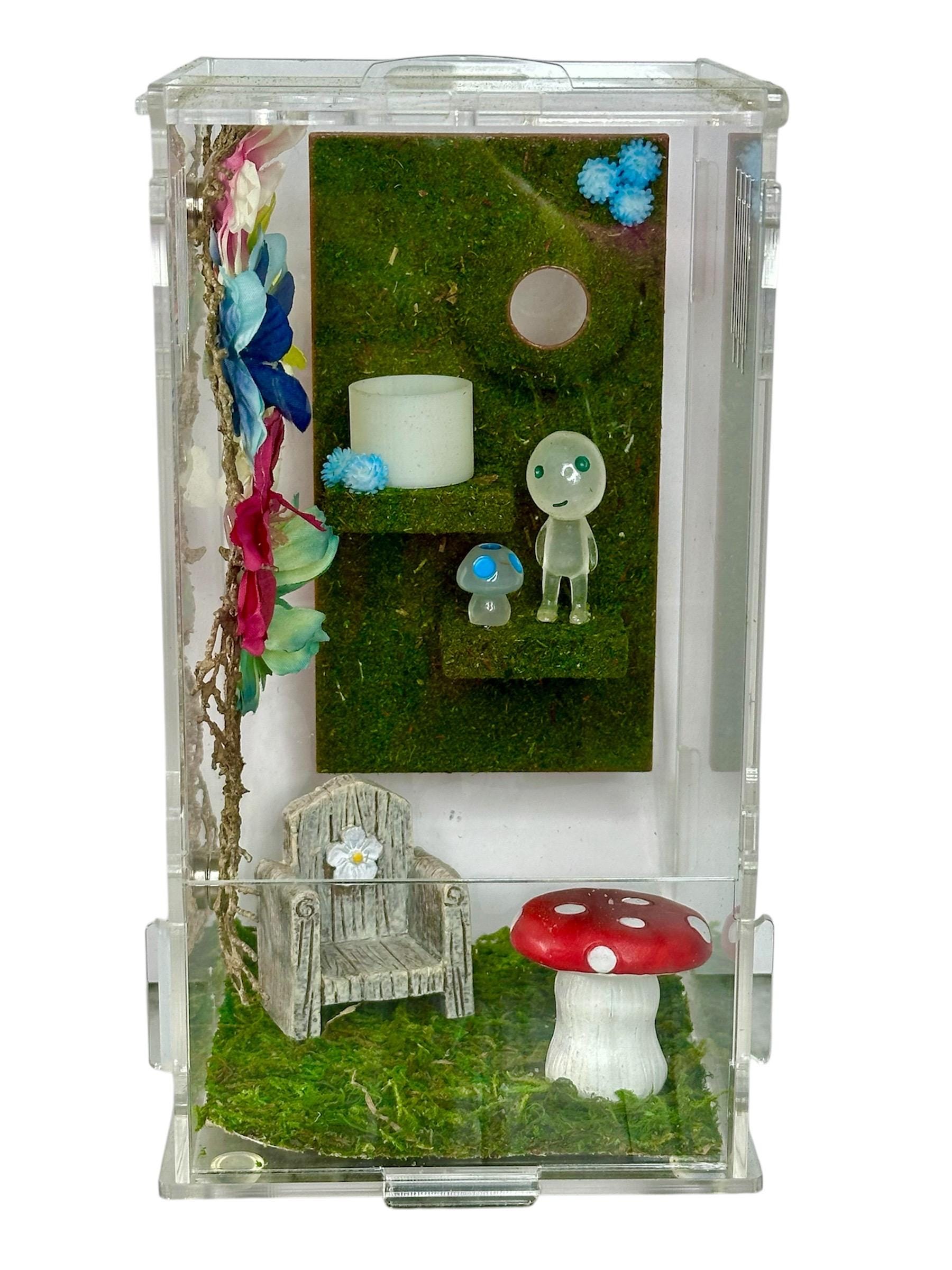 Magnetic Moss Climbing Wall for Jumping Spider Enclosure. Fits 3x6