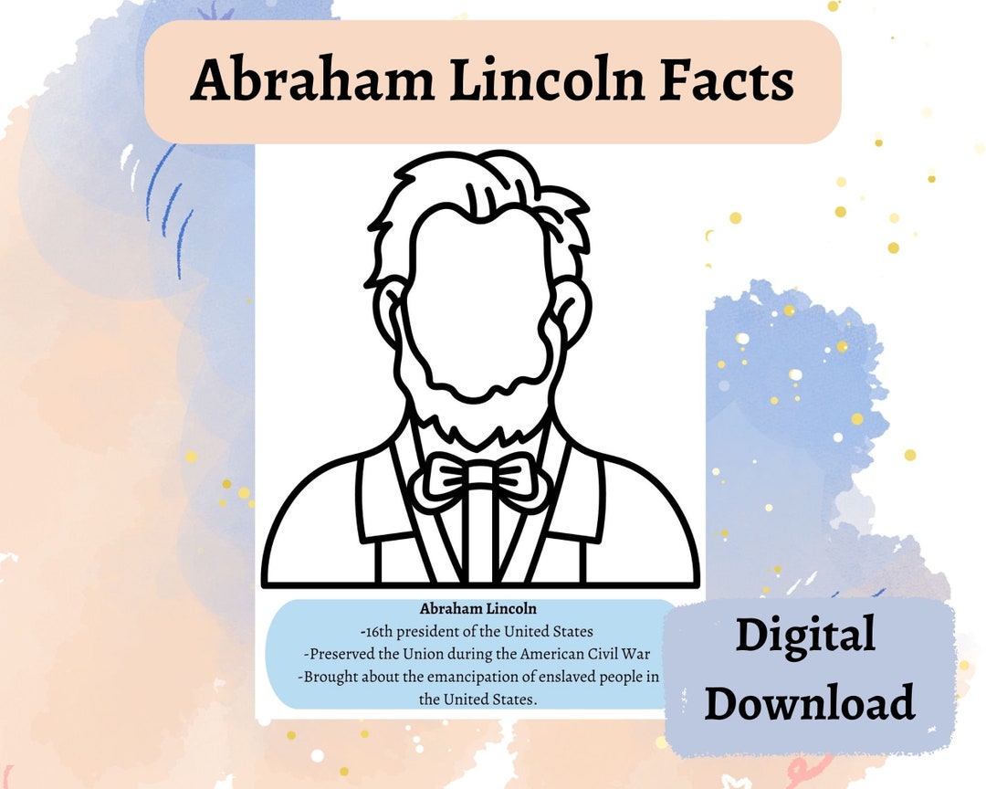 Abraham Lincoln Coloring Page US History Kids Coloring Page