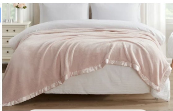 Simply Shabby Chic Satin Trim Bed Blanket - Shabby Chic® #AFF