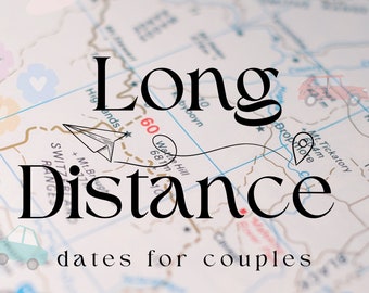 Long Distance Date Ideas for couples- card pack of 20- gifts for long distance couples