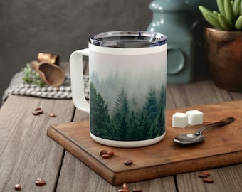 In het bos geïsoleerde koffiemok, 10oz