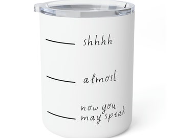 Shh... Geïsoleerde koffiemok, 10oz