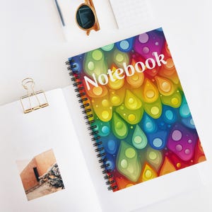 Colorful Spiral Notebook - Ruled Line, Vibrant Rainbow Journal, Art Notebook, Gift for Students, Creative Writing, School Supplies