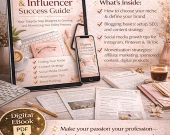 Blogging & Influencer Growth eBook: Online Brand Guide (PDF Download)