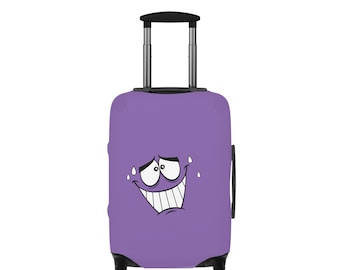 Smiling Face Luggage Cover: Vibrant Travel Suitcase Protector