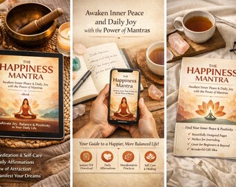 Happiness Mantra eBook | Daily Mindset  | Digital Download for Personal Growth & Positivity