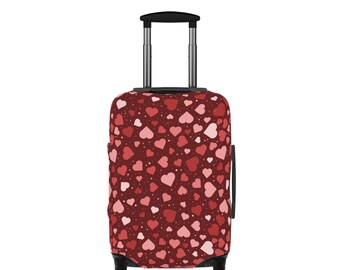 Funda de equipaje con diseño de corazón: funda protectora para maleta, accesorio de viaje