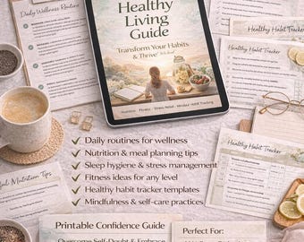 Healthy Living Guide | Holistic Wellness Tips & Daily Habits for a Balanced Lifestyle – Digital Download