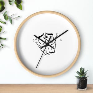 Whimsical Wall Clock: Fun Home Decor - Modern Wood Frame