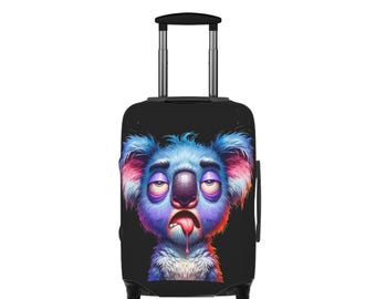 Lustige Koala-Gepäckabdeckung: Spandex-Polyester-Reisekofferschutz