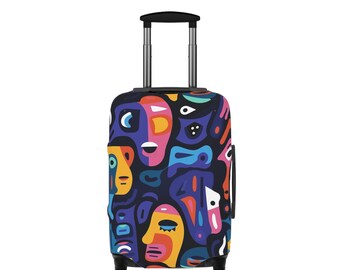 Colorful Luggage Cover: Fun Travel Suitcase Protector, Vibrant Patterns
