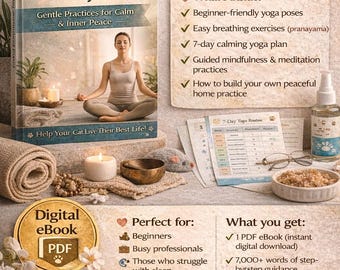 eBook Yoga voor stress en angstverlichting: 7-dagenplan voor beginners (digitale download)