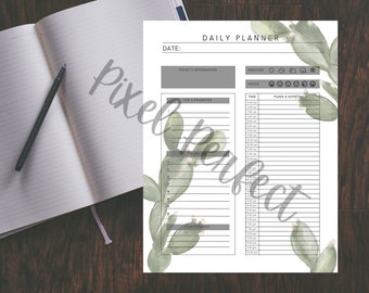 Cacti Daily Printable Planner Page Letter A4
