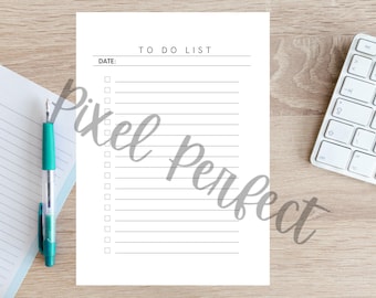 Minimalist To Do List Printable Planner Page Letter A4