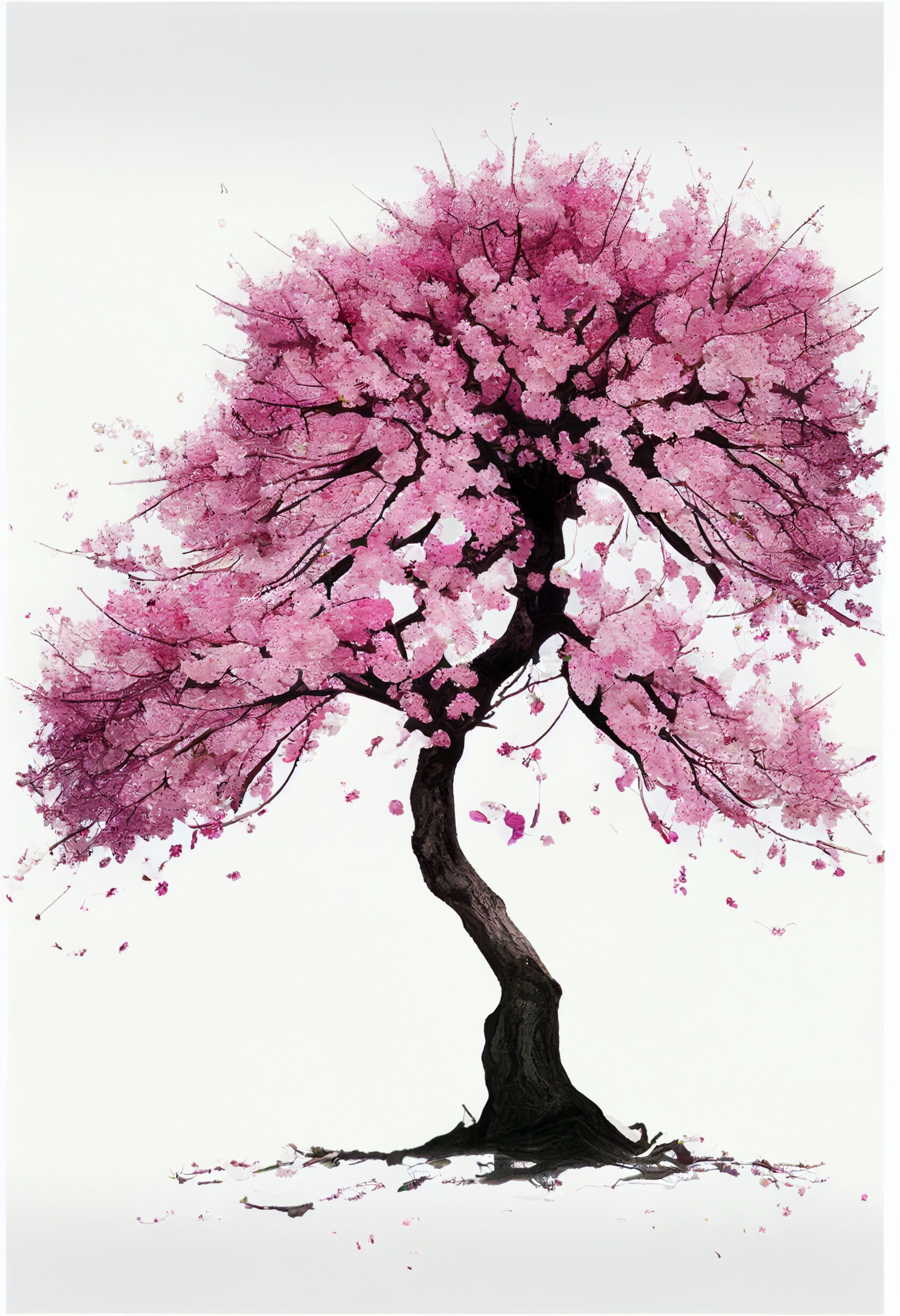 Cherry Blossom Graphic Art Print Hoodie-